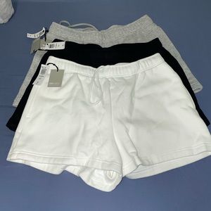 Aritzia Fleece Sweatshorts- Black